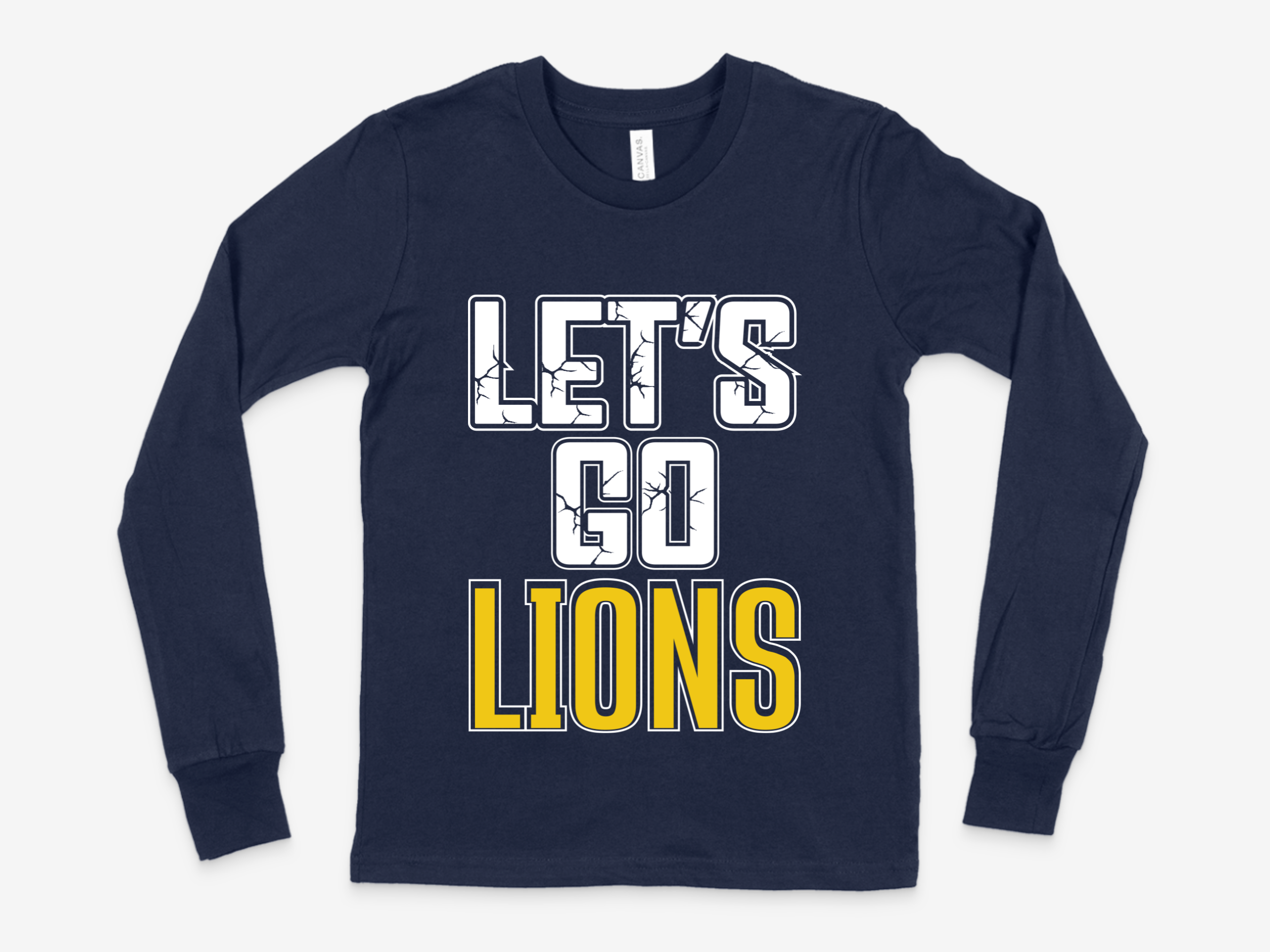 Let's Go Lions  - Navy Long Sleeve  Main Image